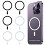 Lot de 6 anneaux d'adaptateur magnétique sans fil - Kit de conversion magnétique pour téléphone portable - Compatible avec iPhon