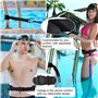 2,5-7,5 mètres de Ceinture de résistance réglable, Ceinture de Natation pour Adultes en Piscine, Aide à la Natation pour Toutes 