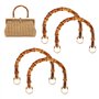 4 Pièces Anse pour Sac à Main Anses pour Sac Au Crochet de Bambou pour Création De Sacs à Main Fabrication de Sacs Poignée de Sa
