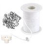 61m Mèche de Bougie，Kit de Fabrication de Bougie avec 61m Mèche pour Bougie 100 Pièces Base de Mèche de Bougie ，pour Bougies Cot