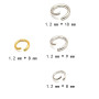 400 Pièces Anneaux de Saut 1.2 mm * 8 mm/9 mm/10 mm Anneaux ouverts Jump pour Collier Bracelet Boucle d’Oreille Anneaux Jump Rin