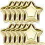 Lot de 10 assiettes en carton jetables en forme d'étoile dorée de 17