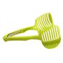 Multifonctionnel Trancheur de Citron Tomate Fruits Melon Coupe-Fruits avec Poignée Longue Pince À Nourriture Cuisine Outil (Vert