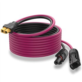 HIEbee Câble de charge solaire vers XT60i Adaptateur Connecteur Panneau solaire 12AWG XT60i-F Compatible avec générateur solaire