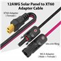 HIEbee Câble de charge solaire vers XT60i Adaptateur Connecteur Panneau solaire 12AWG XT60i-F Compatible avec générateur solaire