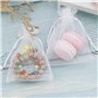 YOYEAH Lot de 200 sachets en organza 7 x 9 cm : pochettes à bijoux et cadeaux avec cordon de serrage, idéales comme sachets à bi