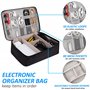 QIMEI-SHOP Sac Organisateur pour Câbles Grand Electroniques Portable Pochette Rangement Imperméable pour Clé USB Disque Dûr Cart