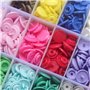 BetterJonny 384 Ensembles d'Agrafe Pression T5 12mm en Résine de 24 Couleurs avec Pince Métal pour Projets de Couture et D'artis