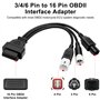 Hoembpn 3 4 6 broches OBD2 Câble de diagnostic Moto OBD II Système de moteur Outil de diagnostic Lecteur de code d’erreur vers a