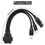 Hoembpn 3 4 6 broches OBD2 Câble de diagnostic Moto OBD II Système de moteur Outil de diagnostic Lecteur de code d’erreur vers a