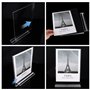 ASelected Lot de 4 supports de table A4 en acrylique pour brochure, menu, carte, publicité, cadre photo