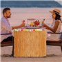 SGSCFG 1 Morceau De Jupe De Table Hawaïenne Et 1 Morceau De Drapeau De Traction Hawaïen, Décorations De Fête À La Plage, Décorat