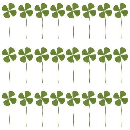 Fleurs Séchées De Trèfle À Quatre Feuilles