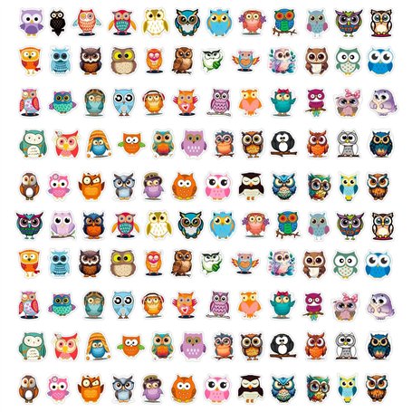 CVFRTT 120 Autocollants Hibou