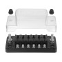 Jtron boitier fusible 12v auto 6 voies boite fusible pour ATO/ATC 1-20A fusible DC32 V M5 connecteur à vis porte-fusible avec fu