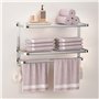DDS-DUDES Porte-serviettes à 3 niveaux pour salle de bain avec barres porte-serviettes