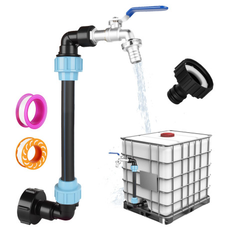 BBWELL Adaptateur IBC Avec Col de Cygne en Laiton