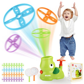 Jouet Lanceur de Disque Volants,Soucoupe Volante Launcher Jouets,Soucoupe Volante Pop-up,Lanceur de Disques Volants,Flying Sauce Jouet Lanceur de Disque Volants