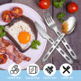 Ensemble de Couverts Camping avec Cuillère Fourchette Couteau Portable en Acier Inoxydable pour Pique-Nique Voyage Cuisine École