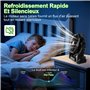joyshie Ventilateur de Camping, Ventilateur Portable Rechargeable 10000mAh 4 Vitesses, Ventilateur USB Silencieux avec Lumière L