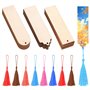 36PCS Marque-pages en Bois Vierges