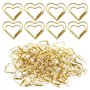 Lot de 110 pinces en forme de cœur - Trombones en forme de cœur - Pinces de tri de documents - Pour décoration