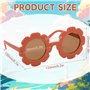 Lunettes de Soleil Fille 3 Pièces Fleur Forme Fleur Lunettes Rondes Mignonnes Lunettes De Soleil FêTe pour Extérieur Plage Acces