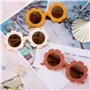 Lunettes de Soleil Fille 3 Pièces Fleur Forme Fleur Lunettes Rondes Mignonnes Lunettes De Soleil FêTe pour Extérieur Plage Acces