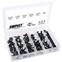 Swpeet Assortiment de 56 clips de câblage avec kit d'attaches de câble de voiture, 5 tailles différentes, clips de fixation univ
