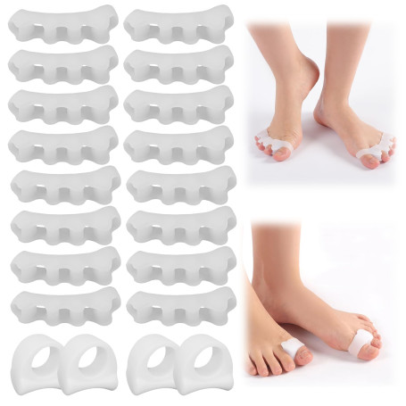 WEFHEF 10 Paires Séparateur Orteil en SEBS