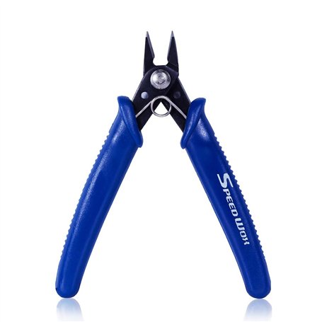 SPEEDWOX 5 Inch Flush Cut Wire Cutters Small Flush Cutter Pliers Diagonal Side Cutting Plier Mini Electronic Scissors Micro Shea