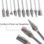 Bestgle 10PCS 3mm (1/8")Tige Longue Double Coupe Fraises en Carbure de Tungstène Limes Rotatives Fraises Diamantées Ensemble d'E