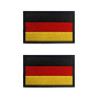 Lot de 2 écussons brodés compatibles avec velcro allemand pour vêtements