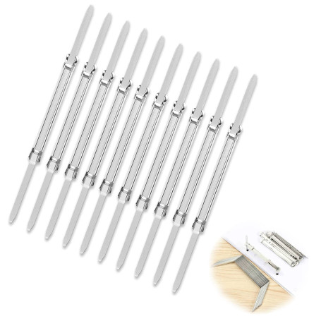 100 Pièce Clips de Fixation Relieur de Document en Acier Nickelé