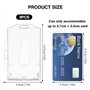 Neikafan 8 Pièces Porte Carte Badge Plastique Rigide Vertical, Porte Badge Horizontal Rigide et Transparent pour Les ID Cartes/C
