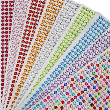 Strass Autocollants Adhésif Gem Bijoux pour Visage Yeux Ongles Enfants DIY Artisanat Cartes Embellissement Acrylique Diamant Déc