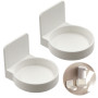 Porte Distributeur Savon Mural Blanc - 2 Pieces Support De Distributeur De Bouteille De Pompe