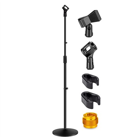GLEAM Support de microphone – Support de micro universel avec base compacte lourde..