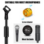GLEAM Support de microphone – Support de micro universel avec base compacte lourde..
