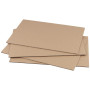 MUKCHAP Lot de 60 feuilles rectangulaires en carton ondulé 30 cm x 20 cm x 3 mm, 3 couches épaisses pour emballage, expédition e