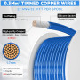 Fil électrique en Silicone-0,3mm² 22AWG Fil électrique 6 coloris kit (10 mètres chacun) Fil de cuivre étamé toronné Pour le bric