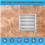 Grille Aeration Rectangulaire, Grille Ventilation Inox 150mm avec Moustiquaire, Grille de Ventilation Extérieure avec Lames Mobi