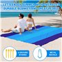 Kezidhp Couverture de plage sans sable - Super grande - 220 x 210 cm - Imperméable - Anti-sable - Tapis de plage doux - Portable