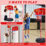 Kezidhp Panier de Basket Enfant Extérieur/Intérieur - Hauteur Réglable 50-150 cm - 3 Ballons + Pompe Inclus - Jouet Sportif pour