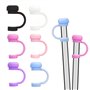 KLINNA Lot de 6 Capuchons de Paille en Silicone – Accessoire Antipoussière