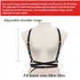 Corset pour Femme en Cuir PU Noir Ceinture Réglable avec Cercle Gothique pour Dames Filles Cosplay Fête Rave Cost