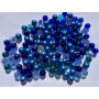 FAIRY TAIL & GLITZER FEE Lot de 100 billes multicolores en verre - 16 mm - Mélange de billes bleues