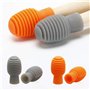 4 Pièces Tambour Muet Amortisseur de Tambour Baguette de Tambour Silicone Accessoire de Percussion Conseil Pratique Silencieux A