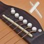 2 morceaux de pont d'os de guitare, adapté aux guitares acoustiques et classiques à 6 cordes