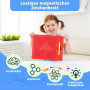 Tablette Dessin Enfant magnétique – Jeux pour occuper Les Enfants dans la Voiture – Magnetic Book éducatif Rouge, idéal pour Les